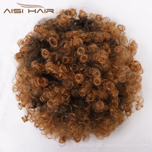 Aisi Hair Afro Puff Kinky Curly Hair Bun Ponytail Wrap Drawstring Multi Color Afro Curly Ponytail Hairpiece Hair Extensions